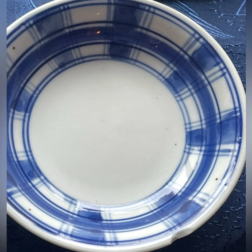 Set of 3 Plaid Williams Sonoma Bowls